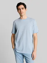TOM TAILOR Herren T-Shirt mit feinem Streifenmuster, blau, Gestreift – Bild 4