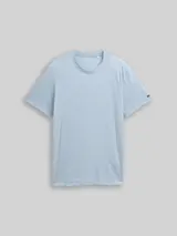 TOM TAILOR Herren T-Shirt mit feinem Streifenmuster, blau, Gestreift – Bild 3
