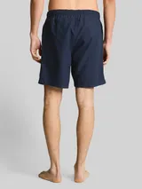 TOM TAILOR Herren Badeshorts mit Kordelzug, blau, Uni – Bild 5