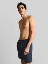 TOM TAILOR Herren Badeshorts mit Kordelzug, blau, Uni – Bild 6