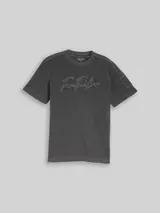 TOM TAILOR Herren T-Shirt mit Waffelstruktur, schwarz, Uni – Bild 3