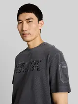TOM TAILOR Herren T-Shirt mit Waffelstruktur, schwarz, Uni – Bild 6