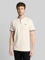 TOM TAILOR Herren Poloshirt mit Stehkragen, braun, Uni – Bild 4