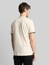 TOM TAILOR Herren Poloshirt mit Stehkragen, braun, Uni – Bild 5