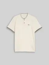 TOM TAILOR Herren Poloshirt mit Stehkragen, braun, Uni – Bild 3
