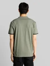 TOM TAILOR Herren Poloshirt mit Stehkragen, grün, Uni – Bild 5