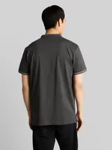 TOM TAILOR Herren Poloshirt mit Stehkragen, schwarz, Uni – Bild 5