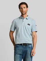 TOM TAILOR Herren Poloshirt mit Ärmeltasche, blau, Meliert – Bild 4