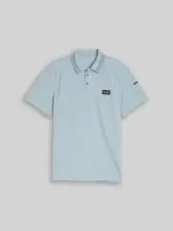 TOM TAILOR Herren Poloshirt mit Ärmeltasche, blau, Meliert – Bild 3