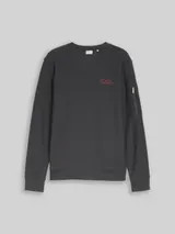 TOM TAILOR Herren Sweatshirt mit Reißverschlusstasche, schwarz, Uni – Bild 3