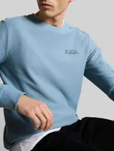 TOM TAILOR Herren Sweatshirt mit Reißverschlusstasche, blau, Uni – Bild 6