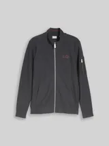 TOM TAILOR Herren Sweatjacke mit Stehkragen, schwarz, Uni – Bild 3