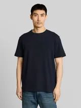 TOM TAILOR Herren T-Shirt aus Baumwolle, blau, Meliert – Bild 4