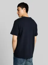 TOM TAILOR Herren T-Shirt aus Baumwolle, blau, Meliert – Bild 5