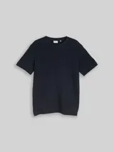 TOM TAILOR Herren T-Shirt aus Baumwolle, blau, Meliert – Bild 3