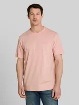 TOM TAILOR Herren T-Shirt in Melange-Optik, rosa, Meliert – Bild 4