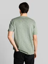 TOM TAILOR Herren T-Shirt in Melange-Optik mit Print, grün, Meliert – Bild 5