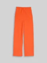 TOM TAILOR DENIM Damen Crinkle Wide Leg Hose, orange, Uni – Bild 3