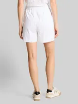 TOM TAILOR DENIM Damen Shorts mit Lochstickerei, weiß, Uni – Bild 5