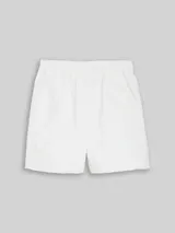 TOM TAILOR DENIM Damen Shorts mit Lochstickerei, weiß, Uni – Bild 3