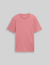 TOM TAILOR DENIM Herren T-Shirt in Melange-Optik, rosa, Meliert – Bild 3