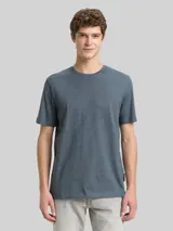 TOM TAILOR DENIM Herren T-Shirt in Melange-Optik, grau, Meliert – Bild 4