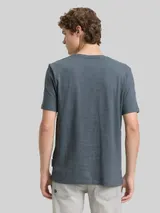 TOM TAILOR DENIM Herren T-Shirt in Melange-Optik, grau, Meliert – Bild 5