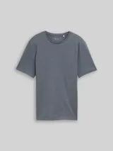 TOM TAILOR DENIM Herren T-Shirt in Melange-Optik, grau, Meliert – Bild 3