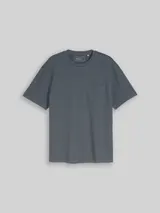TOM TAILOR DENIM Herren Relaxed Fit T-Shirt mit Brusttasche, grau, Uni – Bild 3