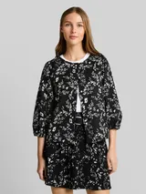 TOM TAILOR DENIM Damen Bluse mit Blumenmuster, schwarz, Geblümt – Bild 4
