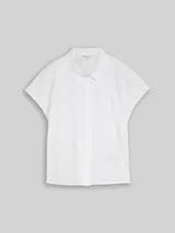 TOM TAILOR DENIM Damen Bluse mit Lochstickerei, weiß, Uni – Bild 3