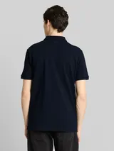 TOM TAILOR DENIM Herren Piqué Poloshirt aus Baumwolle, blau, Uni – Bild 5