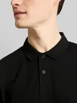 TOM TAILOR DENIM Herren Piqué Poloshirt aus Baumwolle, schwarz, Uni – Bild 6