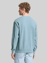 TOM TAILOR DENIM Herren Sweatshirt aus Baumwolle, blau, Uni – Bild 5