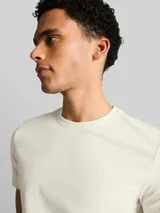 TOM TAILOR DENIM Herren Slim Fit T-Shirt aus Baumwolle, weiß, Uni – Bild 6