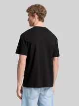 TOM TAILOR DENIM Herren Relaxed Fit T-Shirt mit Brusttasche, schwarz, Uni – Bild 5