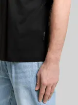 TOM TAILOR DENIM Herren Relaxed Fit T-Shirt mit Brusttasche, schwarz, Uni – Bild 6