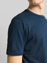 TOM TAILOR DENIM Herren T-Shirt in Melange-Optik, blau, Meliert – Bild 6