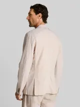 TOM TAILOR Herren Sakko mit Leinenanteil, beige, Meliert – Bild 5