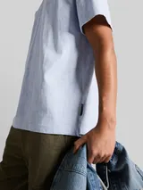 TOM TAILOR DENIM Herren Relaxed Fit T-Shirt mit Palmenprint, blau, Palmenprint – Bild 6