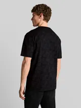 TOM TAILOR DENIM Herren Relaxed Fit T-Shirt mit Palmenprint, schwarz, Palmenprint – Bild 5
