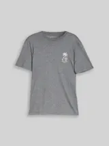 TOM TAILOR DENIM Herren T-Shirt mit Palmenprint, schwarz, Uni – Bild 3