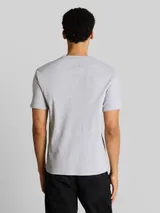 TOM TAILOR DENIM Herren Slim Fit T-Shirt mit Rippstruktur, grau, Meliert – Bild 5