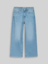 TOM TAILOR Damen TTNELMA CULOTTE Jeans, blau, Uni – Bild 3