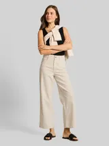 TOM TAILOR Damen TTNELMA CULOTTE Jeans, weiß, Uni – Bild 4
