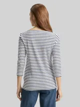 TOM TAILOR Damen Langarmshirt mit Streifenmuster, weiß, Gestreift – Bild 5
