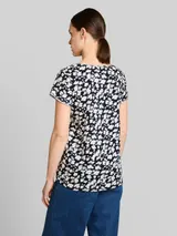 TOM TAILOR Damen T-Shirt aus Baumwolle, blau, Gemustert – Bild 5