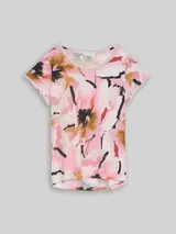 TOM TAILOR Damen T-Shirt aus Baumwolle, rosa, Gemustert – Bild 3