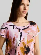 TOM TAILOR Damen T-Shirt aus Baumwolle, rosa, Gemustert – Bild 6