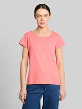 TOM TAILOR Damen T-Shirt aus Baumwolle, rosa, Uni – Bild 4
